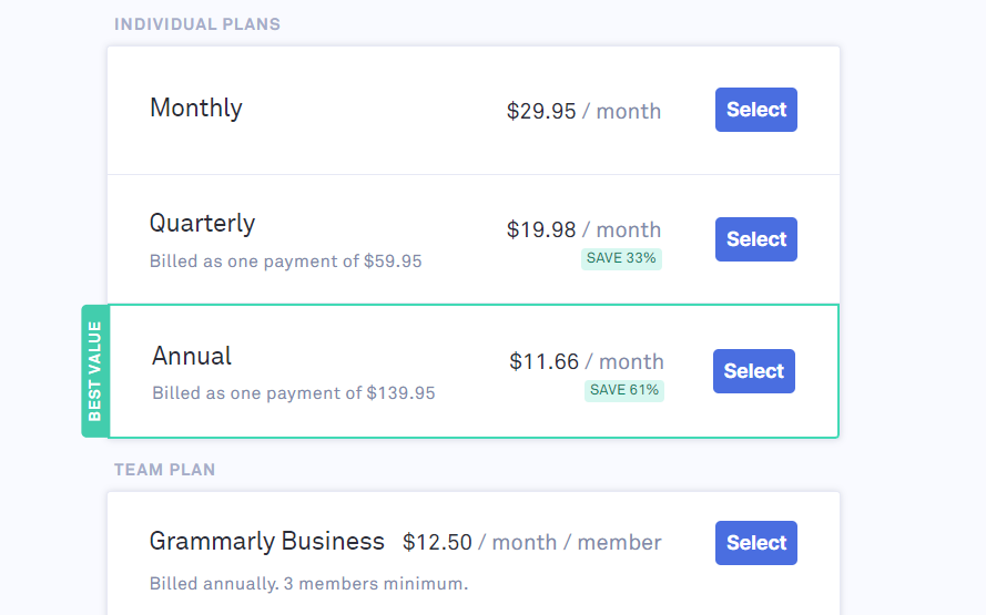 first month free for grammarly